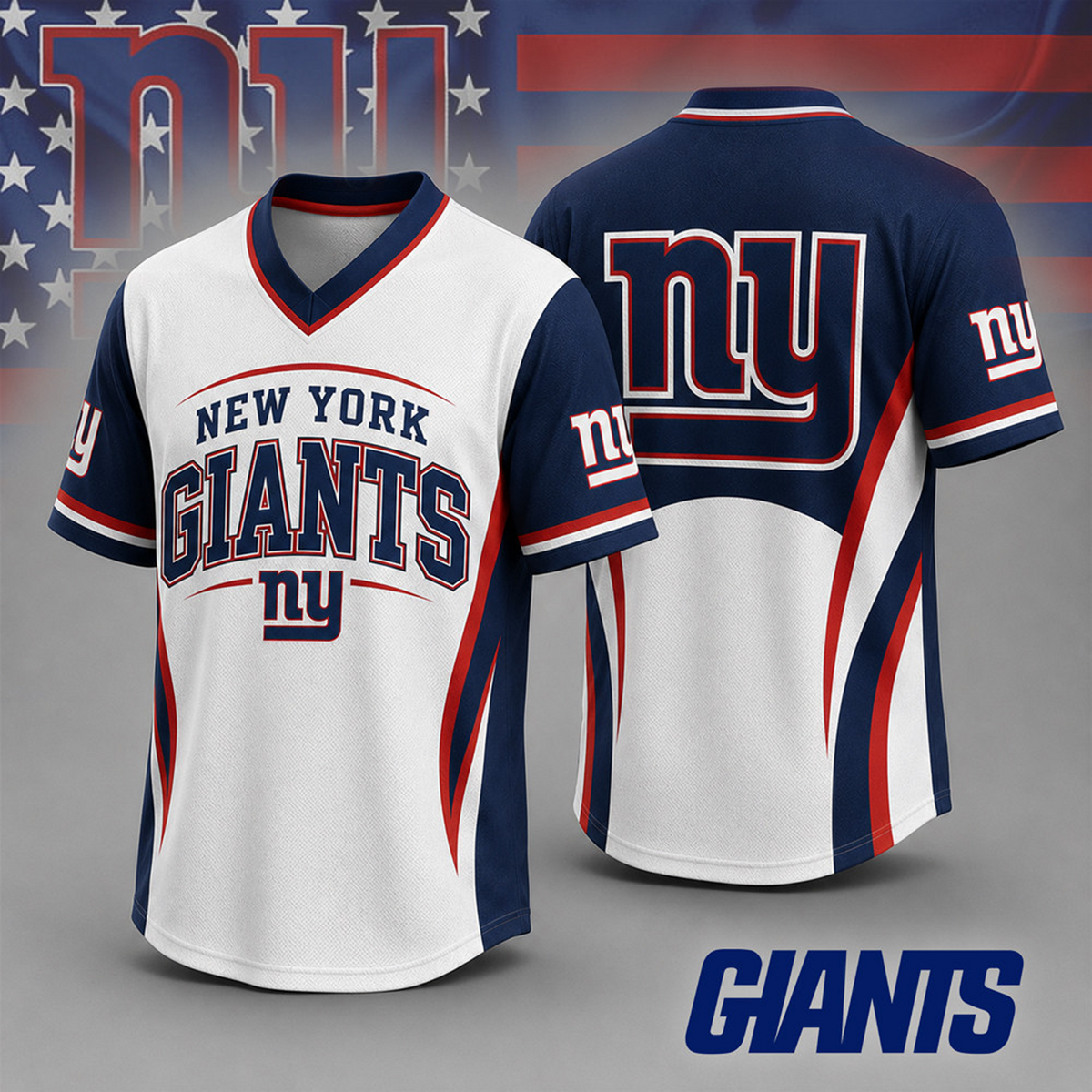 NYG x NFL Team Spirit V-Neck Jersey