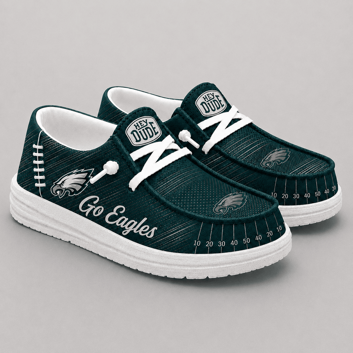 PHI Premium NFL Football Field Fan Loafer Shoes