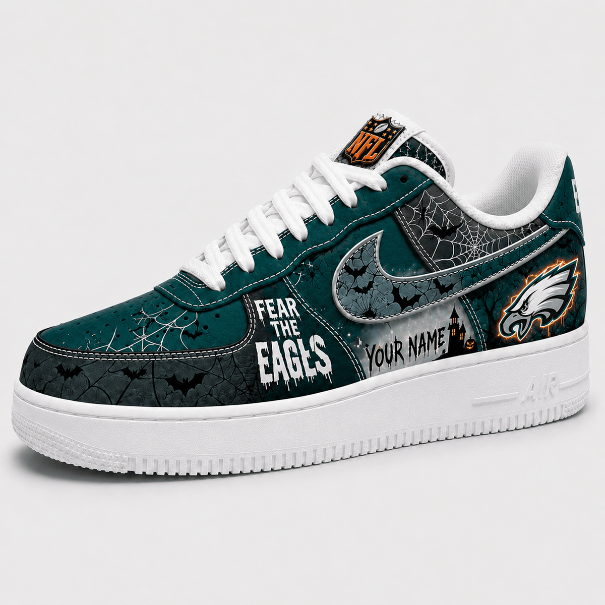 PHI x NFL Fear The Team Halloween AF1 Sneakers 1807