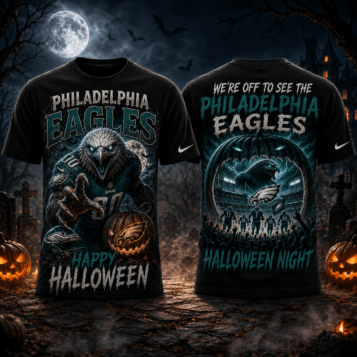PHI x NFL Halloween Game Day 3D Shirt