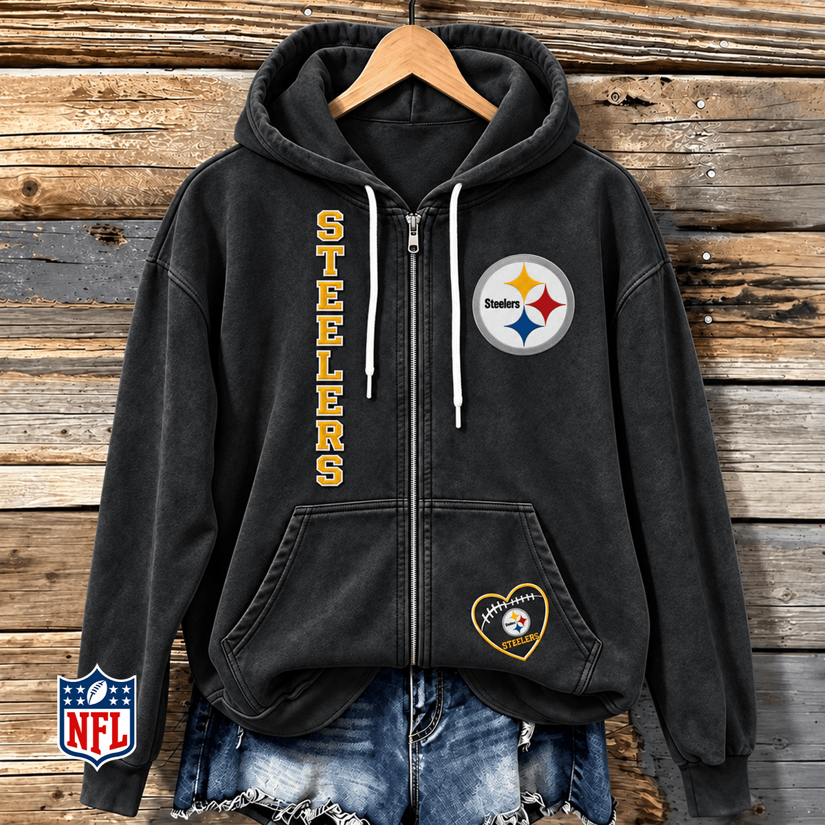 PIT x NFL Full-Zip Fleece Hoodie