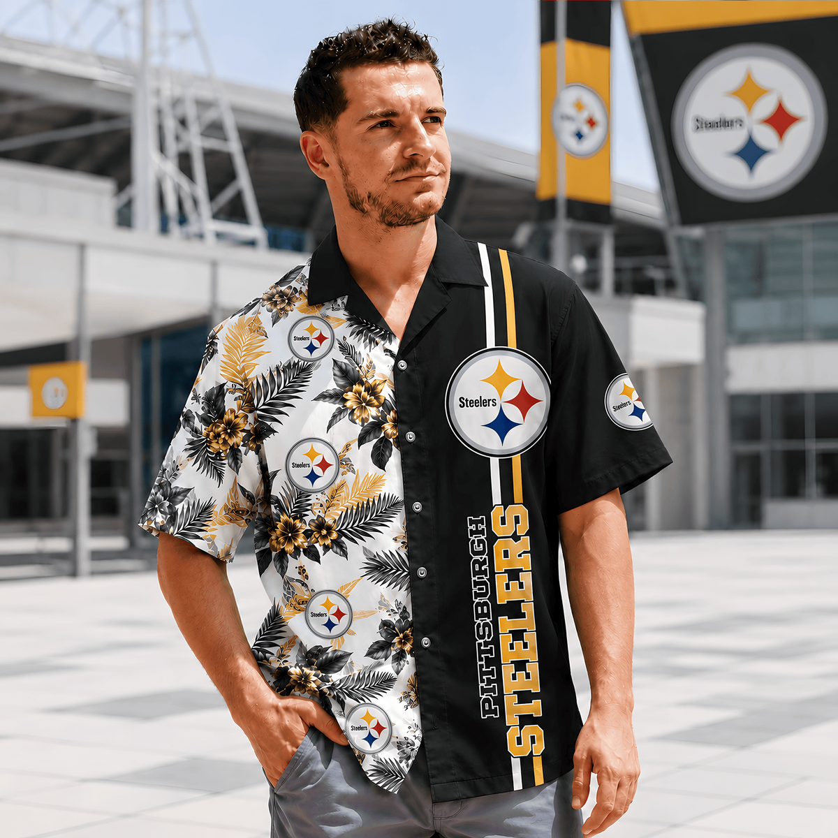 PIT x NFL Gridiron Paradise Hawaiian Shirt 2107