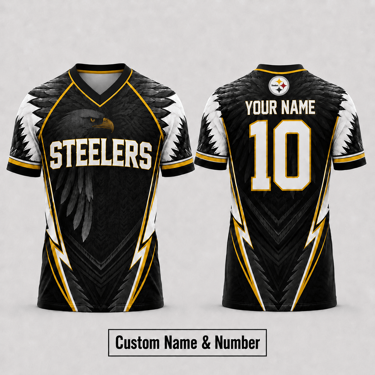 PIT x NFL Premium Custom Name And Number Jersey For Fierce Football Fans