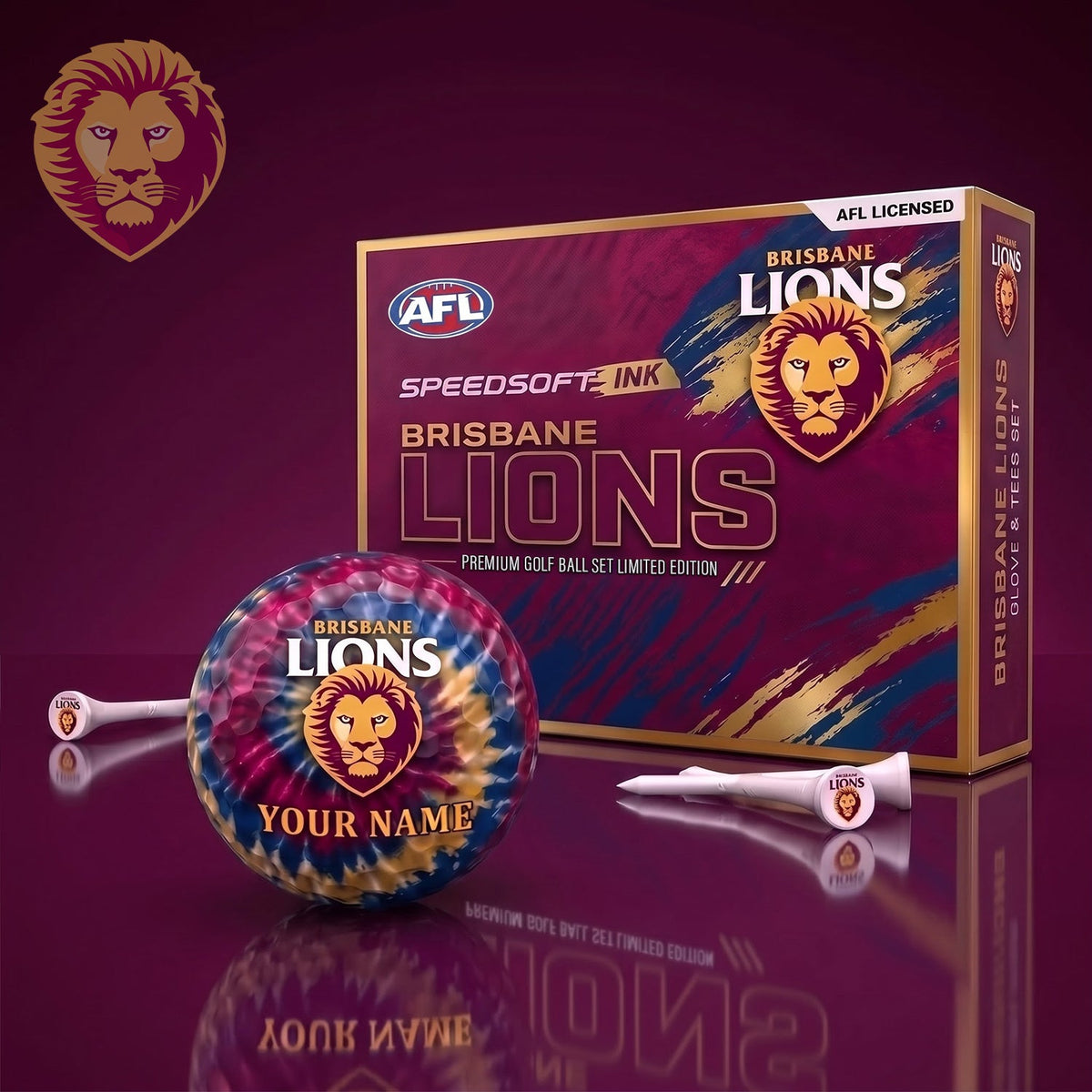 PREMIUM AFL X BL Glam-Lux PERSONALIZED TIE-Dye GOLF BALL SET LIMITED EDTION
