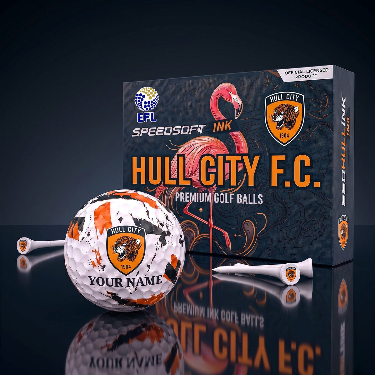 PREMIUM EFL X HUL EXCLUSIVE PERSONALIZED GOLF BALL SET LIMITED EDTION