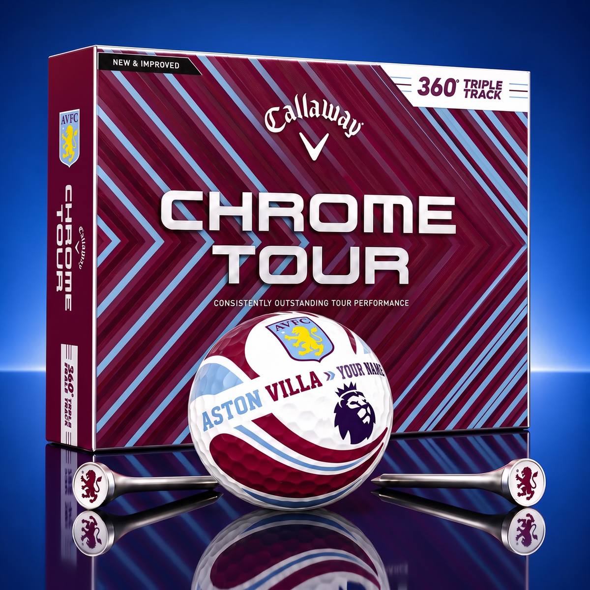 PREMIUM EPL X AV EXCLUSIVE TOURNAMENT PERSONALIZED GOLF BALL V30 COLLECTION