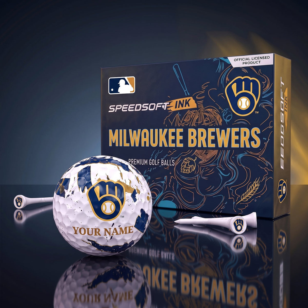 PREMIUM MLB X MB EXCLUSIVE PERSONALIZED GOLF BALL SET LIMITED EDTION