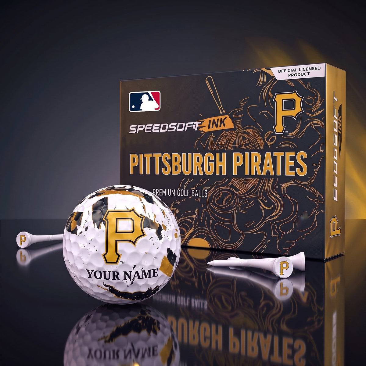 PREMIUM MLB X PIT EXCLUSIVE PERSONALIZED GOLF BALL SET LIMITED EDTION