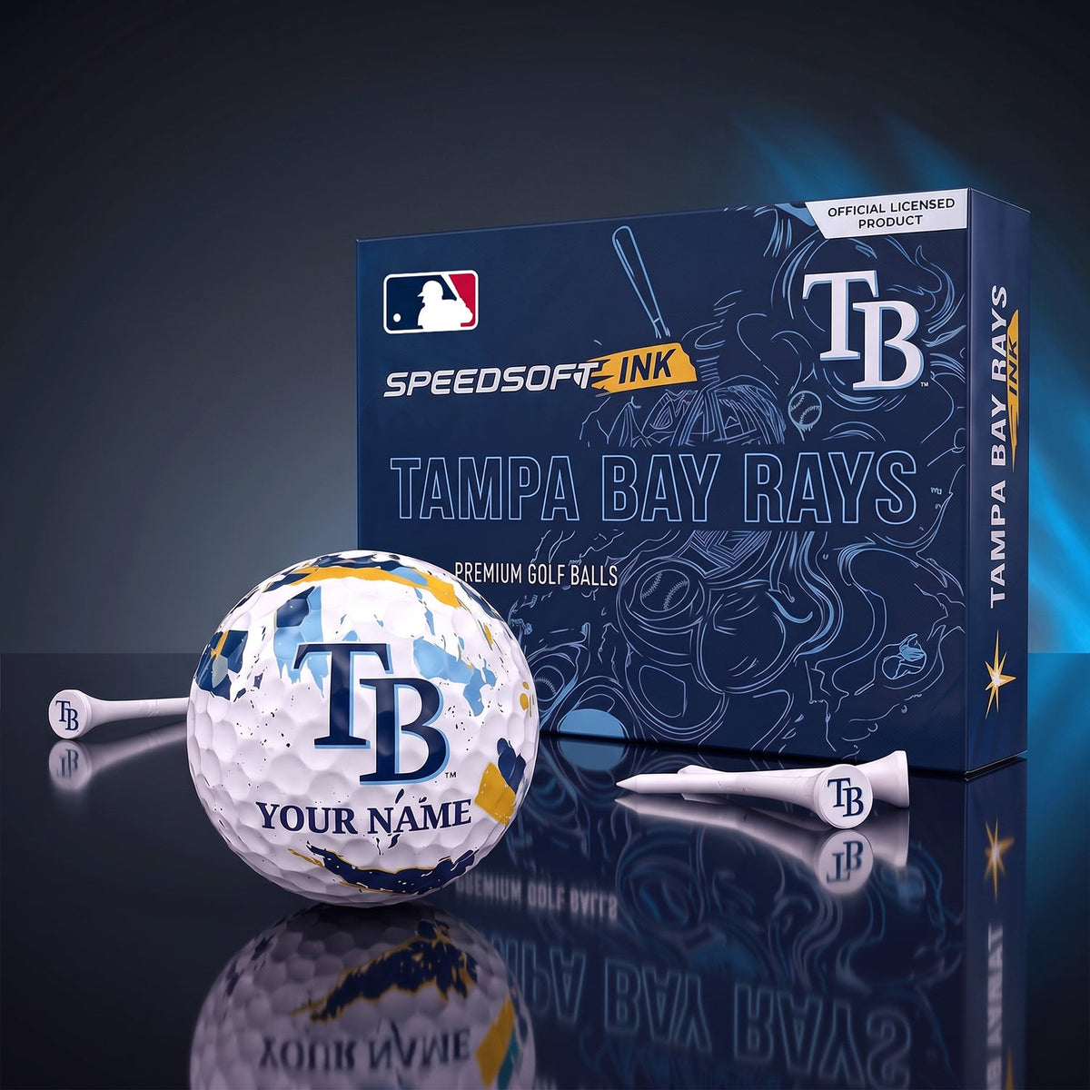 PREMIUM MLB X TBR EXCLUSIVE PERSONALIZED GOLF BALL SET LIMITED EDTION