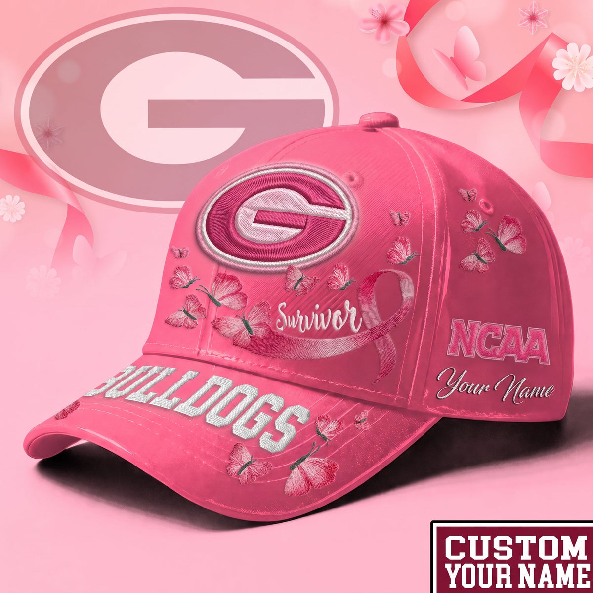 PREMIUM NCAA X GB EXCLUSIVE BREAST CANCER SURVIOR CAP