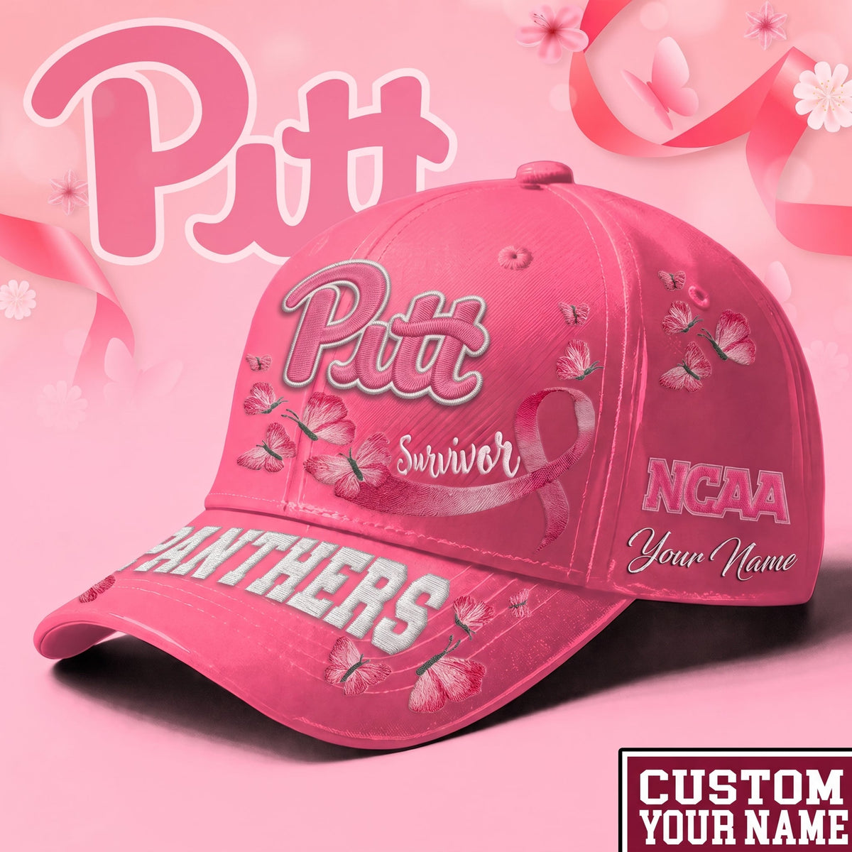 PREMIUM NCAA X PIT EXCLUSIVE BREAST CANCER SURVIOR CAP