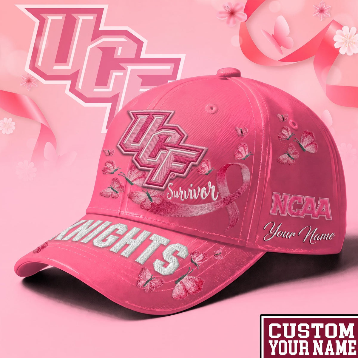 PREMIUM NCAA X UK EXCLUSIVE BREAST CANCER SURVIOR CAP