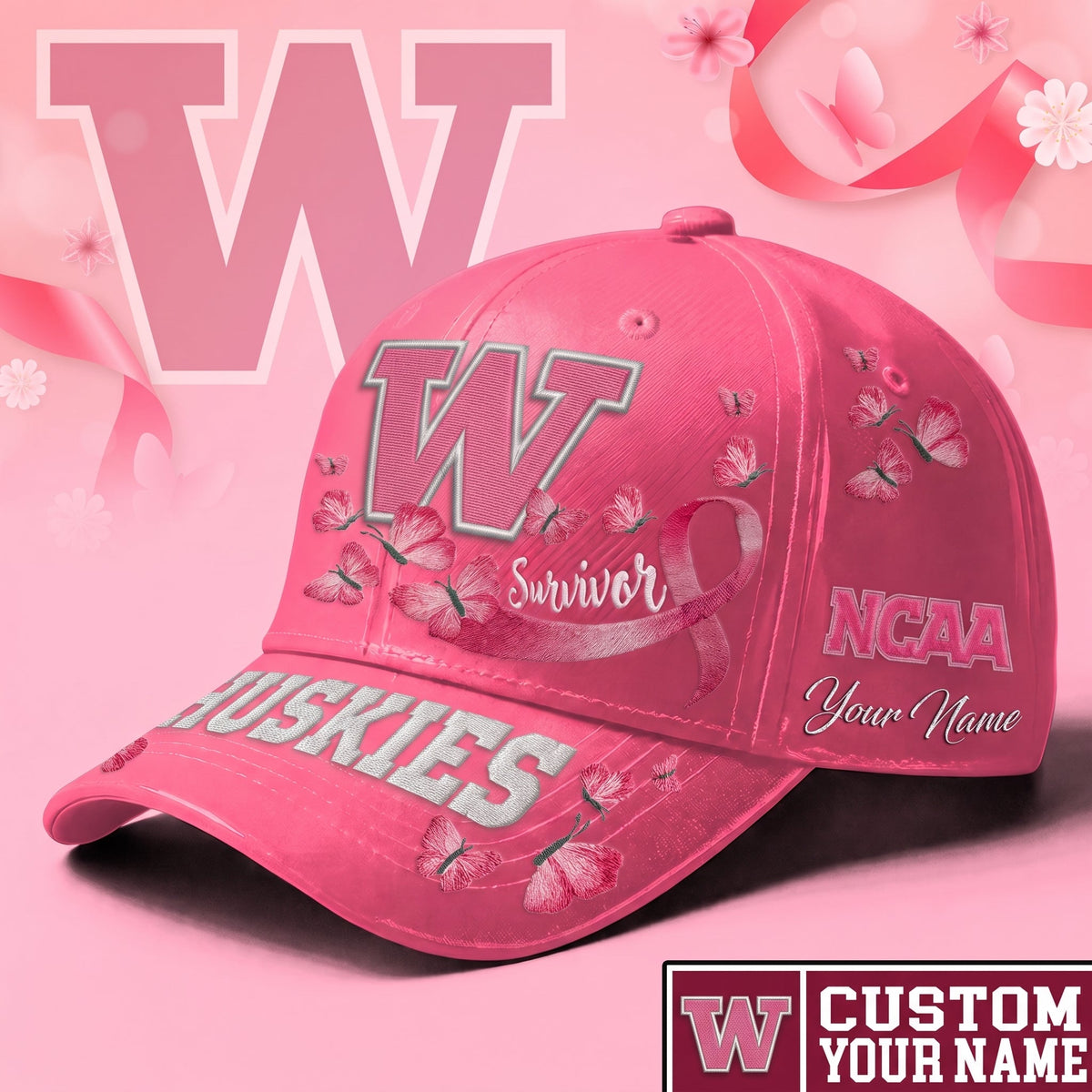 PREMIUM NCAA X WH EXCLUSIVE BREAST CANCER SURVIOR CAP