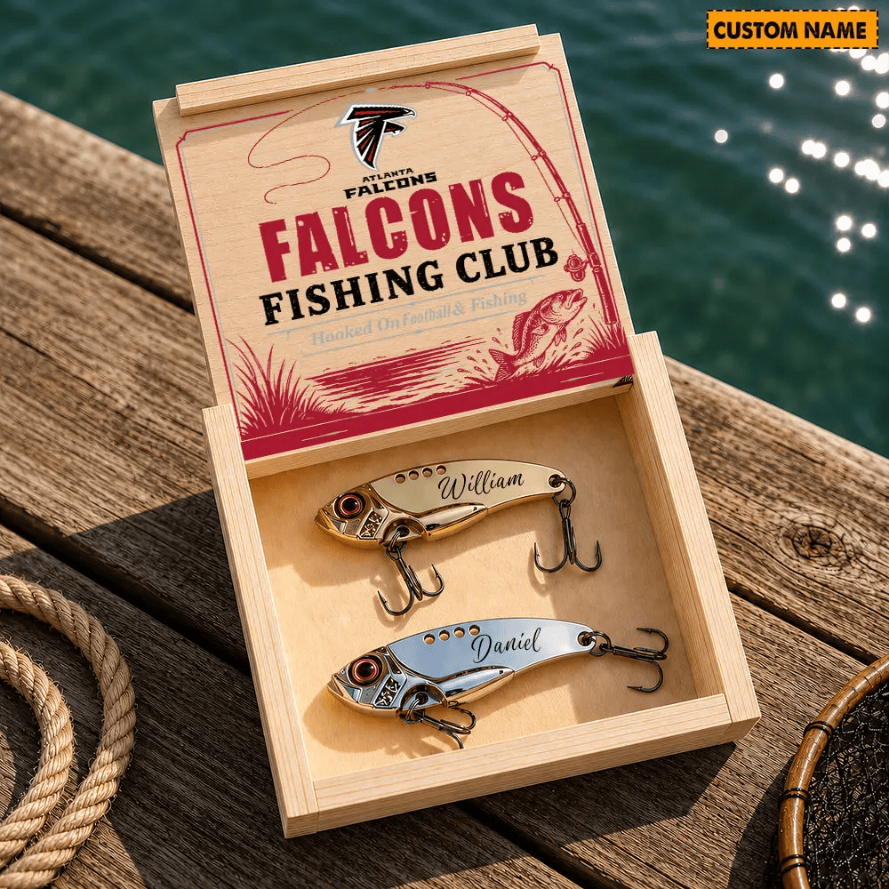 PREMIUM NFL X ATL Custom Name Fishing Lure Set Gift For Fan - Limited Edition 070726