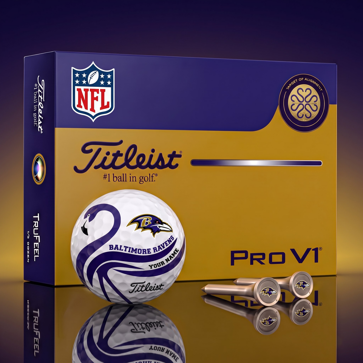 PREMIUM NFL X BR EXCLUSIVE Flamingo Custom GOLF BALL Tournament Edition