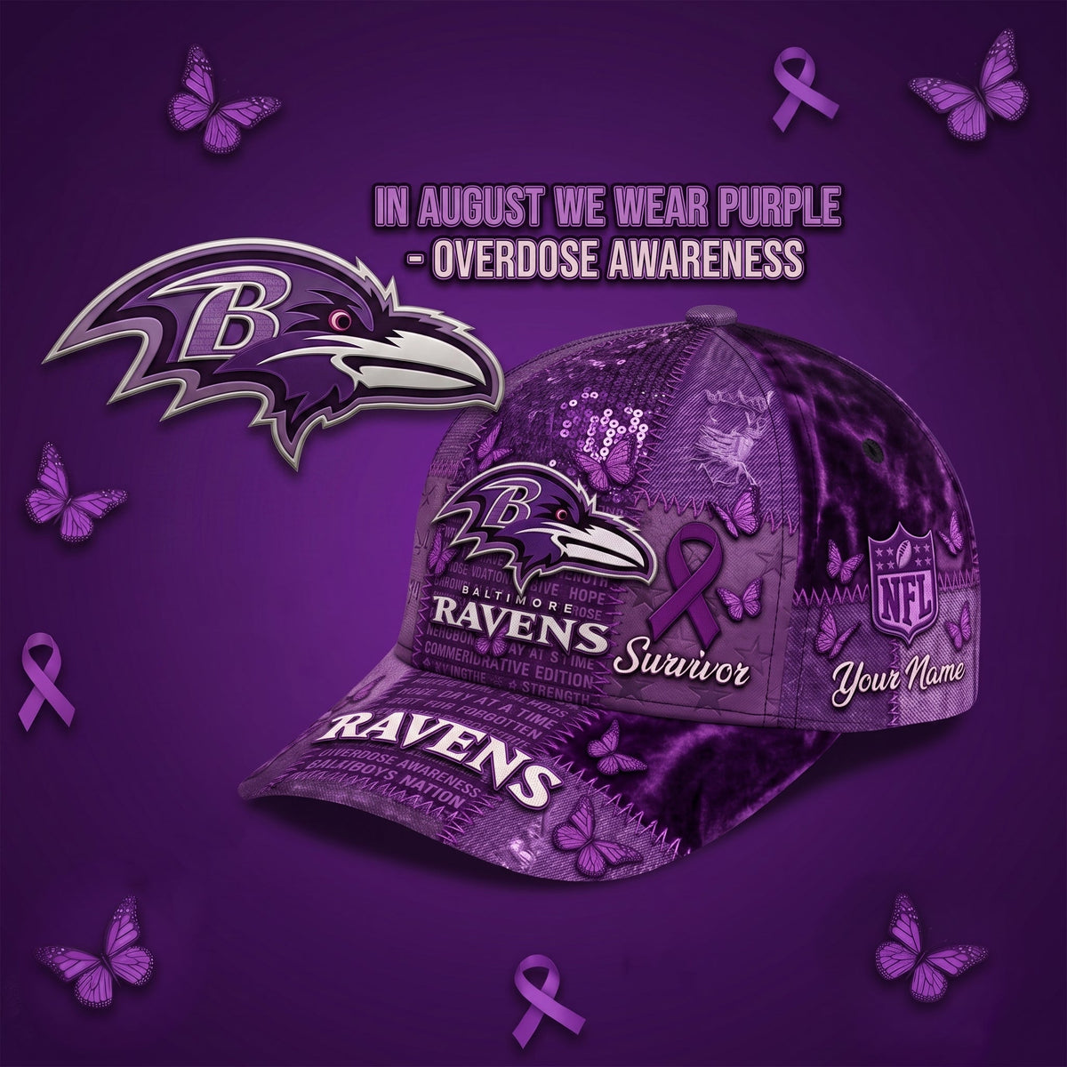 PREMIUM NFL X BR EXCLUSIVE OA PERSONALIZED CAP