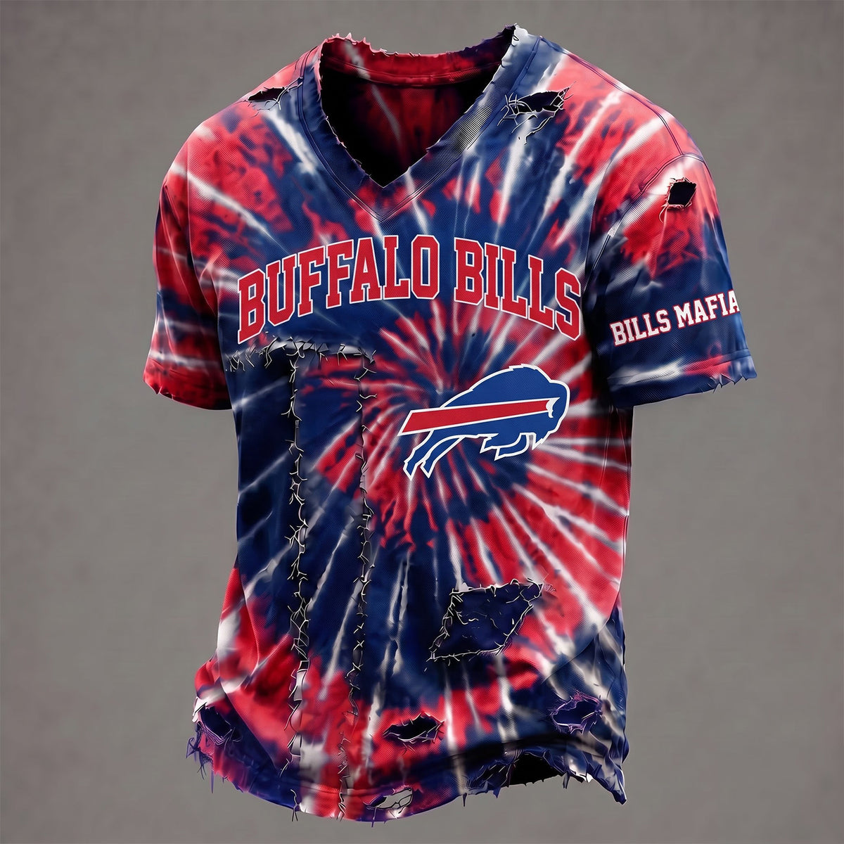 PREMIUM NFL X BUF EXCLUSIVE TIE DYE VNECK-TSHIRT LIMITED EDITION