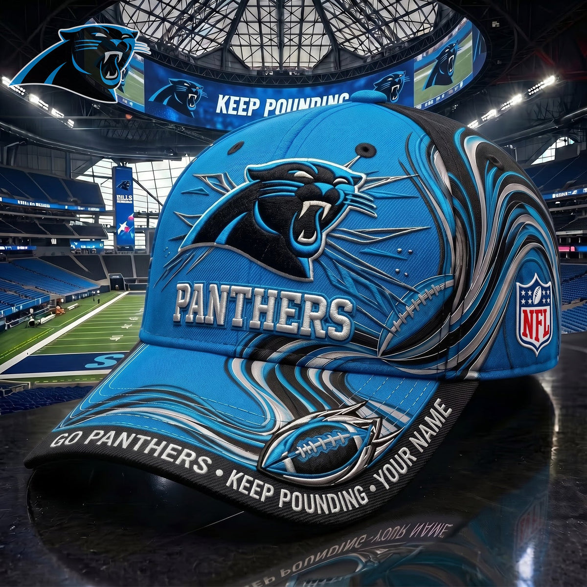 PREMIUM NFL X CAR EXCLUSIVE PERSONALIZED CAP FOR GAME DAY V3