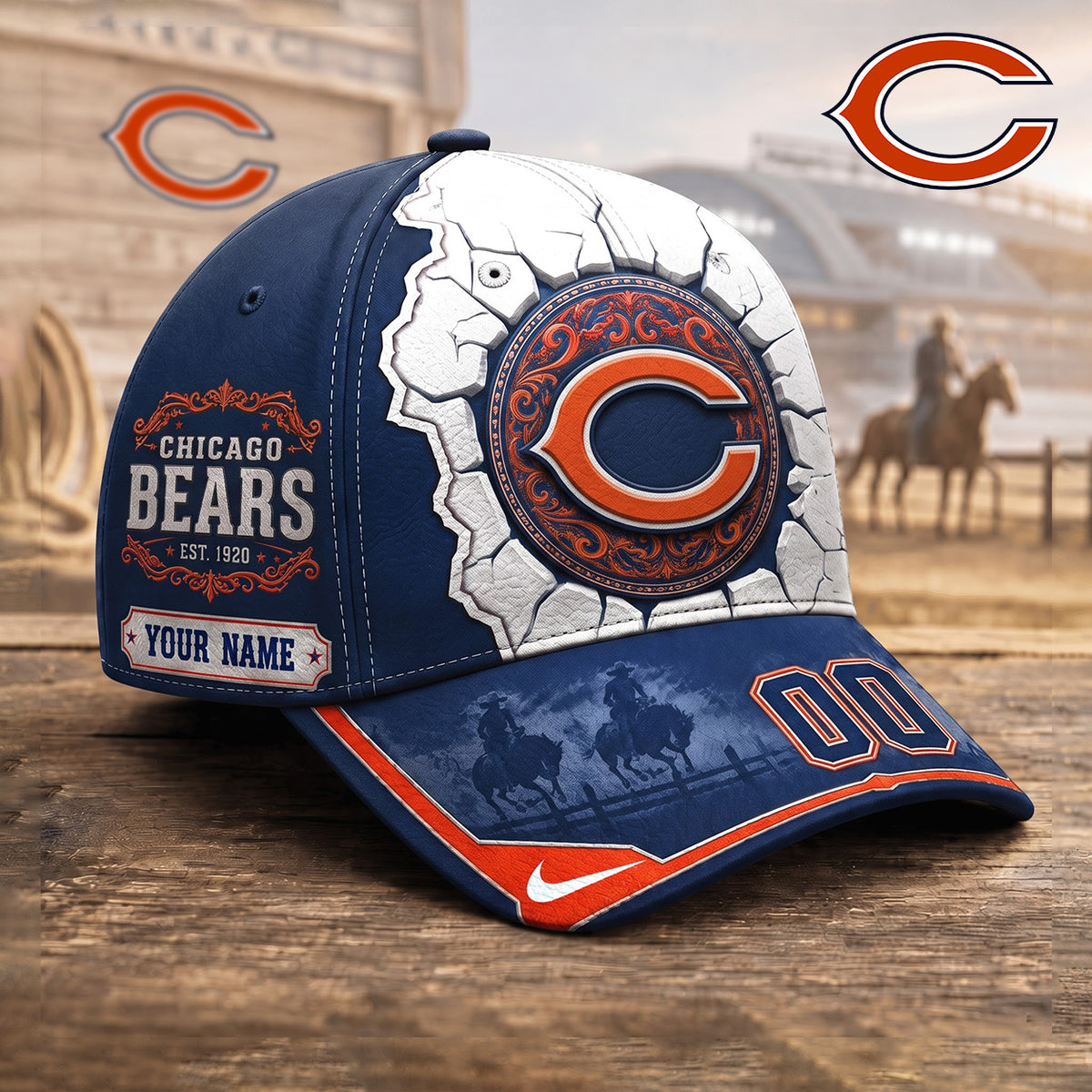 PREMIUM NFL X CHI EXCLUSIVE Heritage Personalized Cap