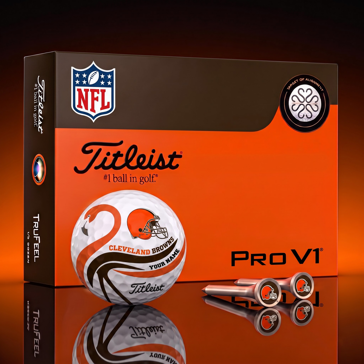PREMIUM NFL X CLE EXCLUSIVE Flamingo Custom GOLF BALL Tournament Edition