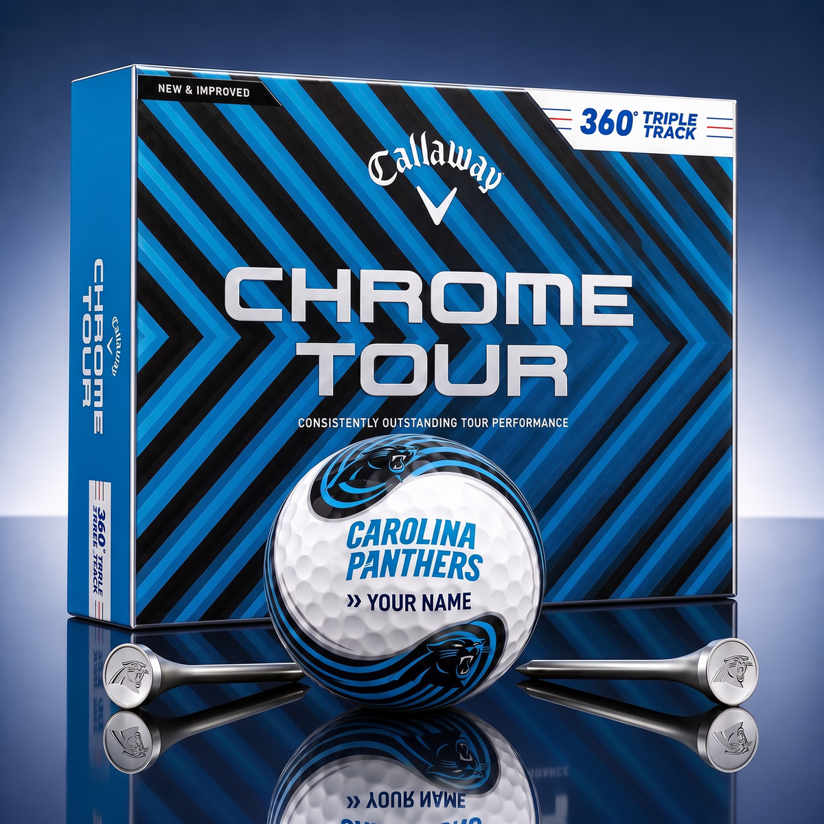 PREMIUM NFL X CP Glam-Lux PERSONALIZED TIE-Dye GOLF BALL V33 LIMITED EDTION
