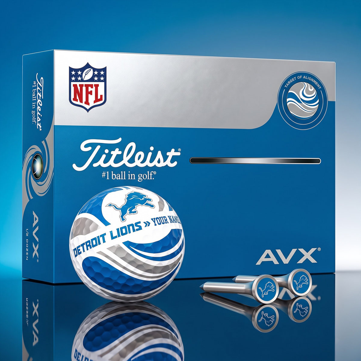 PREMIUM NFL X DL EXCLUSIVE TOURNAMENT PERSONALIZED GOLF BALL V6 COLLECTION