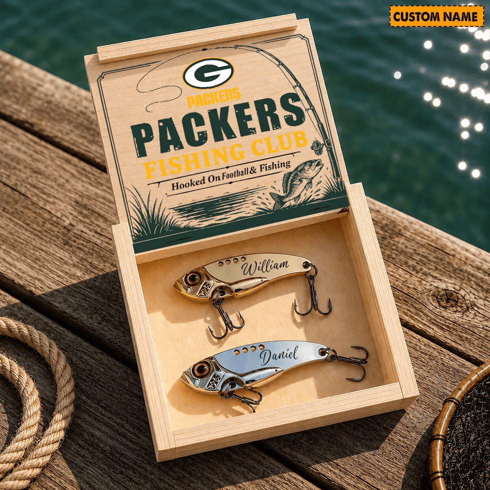 PREMIUM NFL X GB Custom Name Fishing Lure Set Gift For Fan - Limited Edition 070726