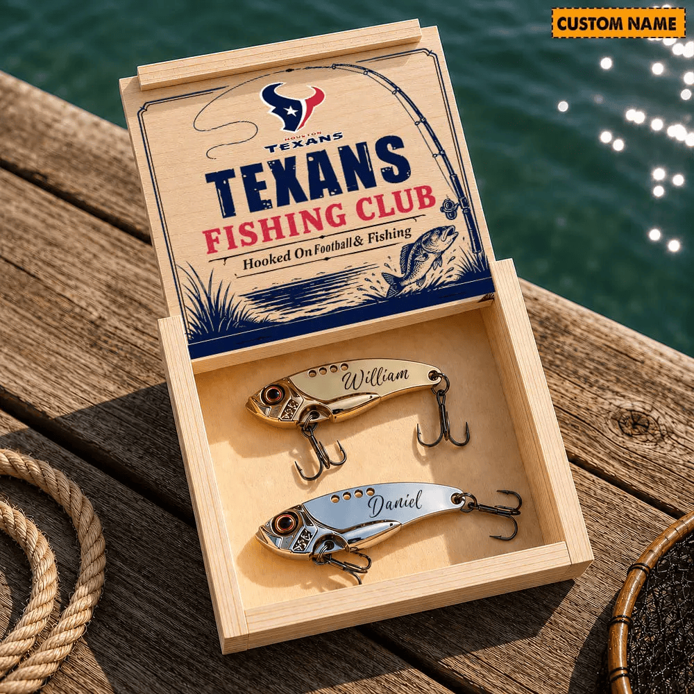 PREMIUM NFL X HOU Custom Name Fishing Lure Set Gift For Fan - Limited Edition 070726
