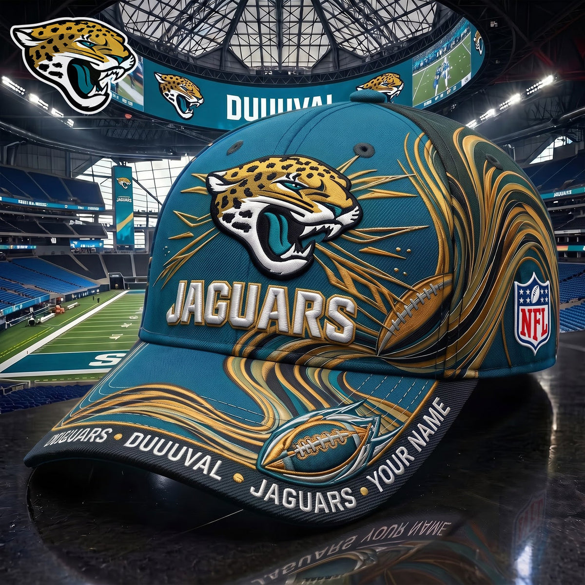 PREMIUM NFL X JAC EXCLUSIVE PERSONALIZED CAP FOR GAME DAY V3