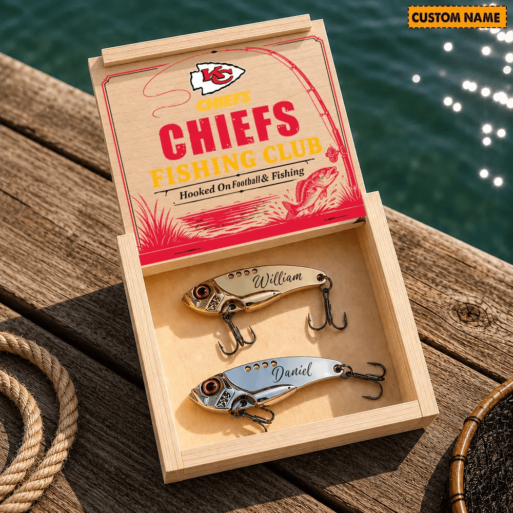 PREMIUM NFL X KCC Custom Name Fishing Lure Set Gift For Fan - Limited Edition 070726