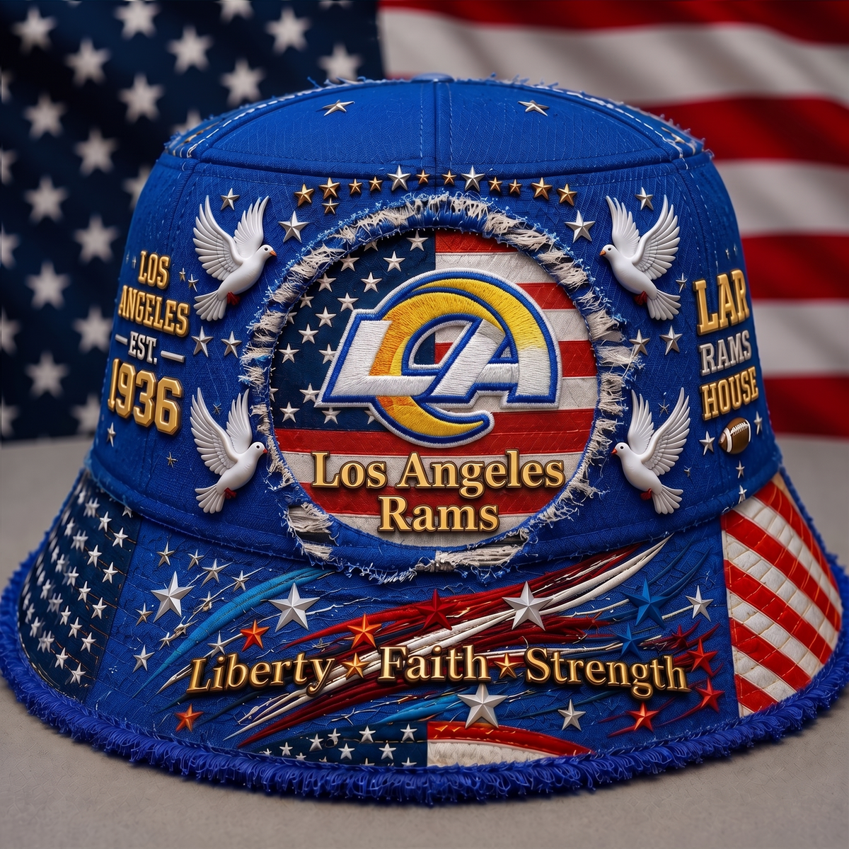 PREMIUM NFL X LAR EXCLUSIVE BUCKET HAT FOR SUMMER HOLIDAY