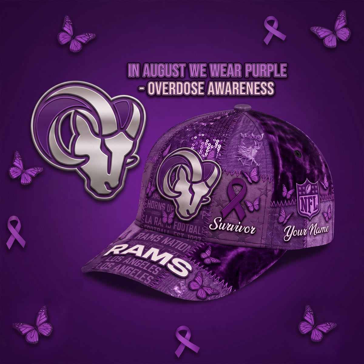PREMIUM NFL X LAR EXCLUSIVE OA PERSONALIZED CAP