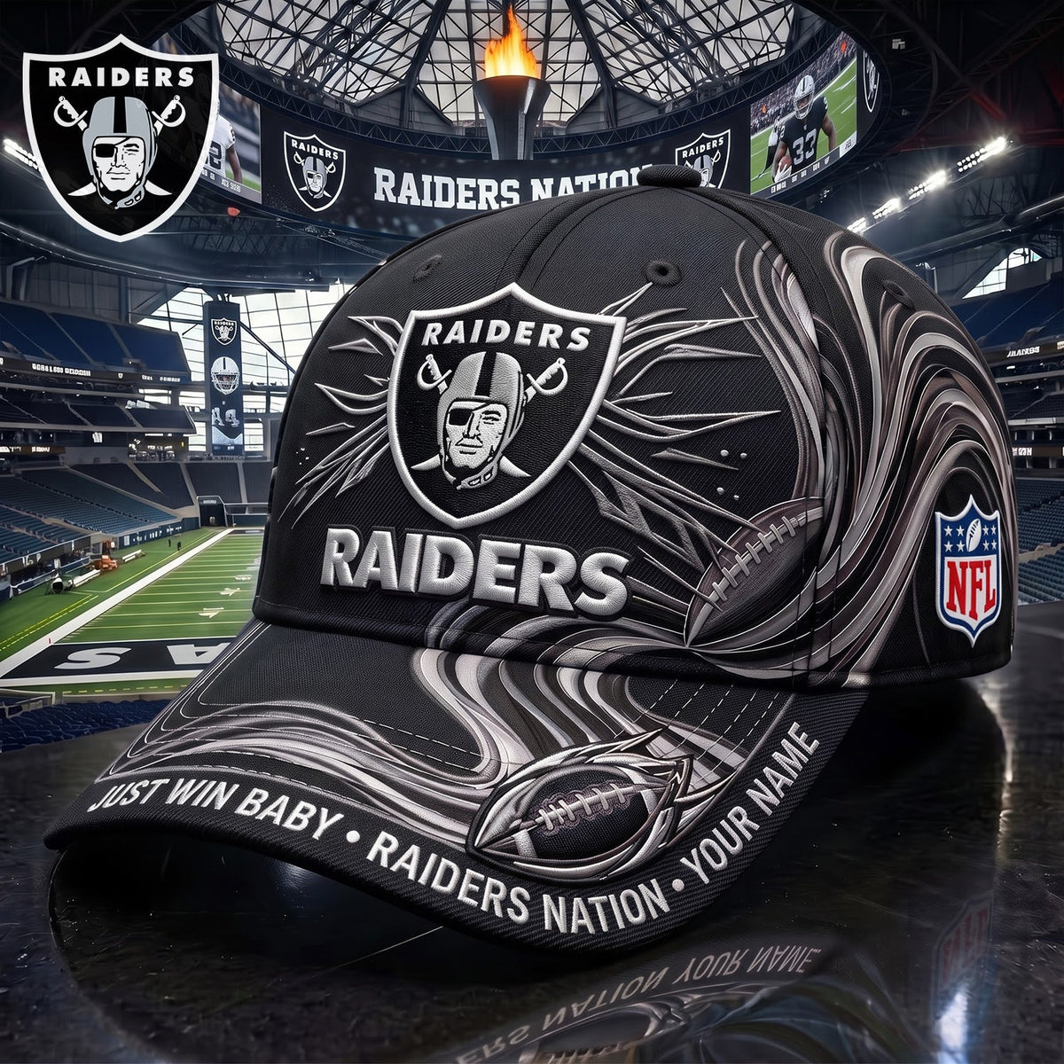 PREMIUM NFL X LV EXCLUSIVE PERSONALIZED CAP FOR GAME DAY V3
