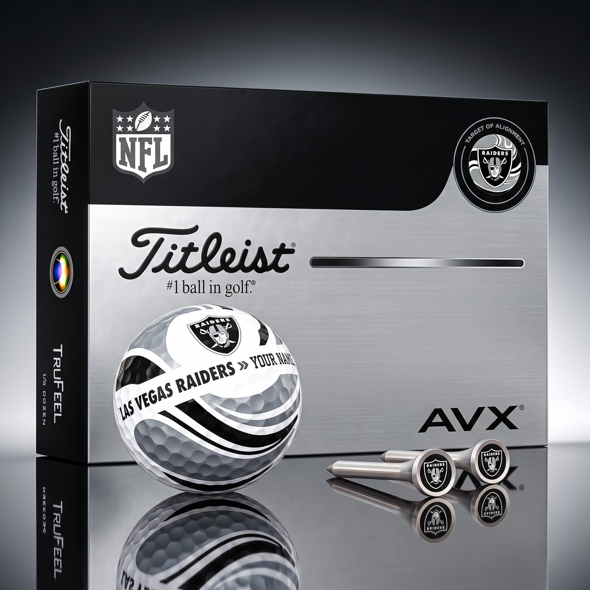 PREMIUM NFL X LVR EXCLUSIVE TOURNAMENT PERSONALIZED GOLF BALL V6 COLLECTION
