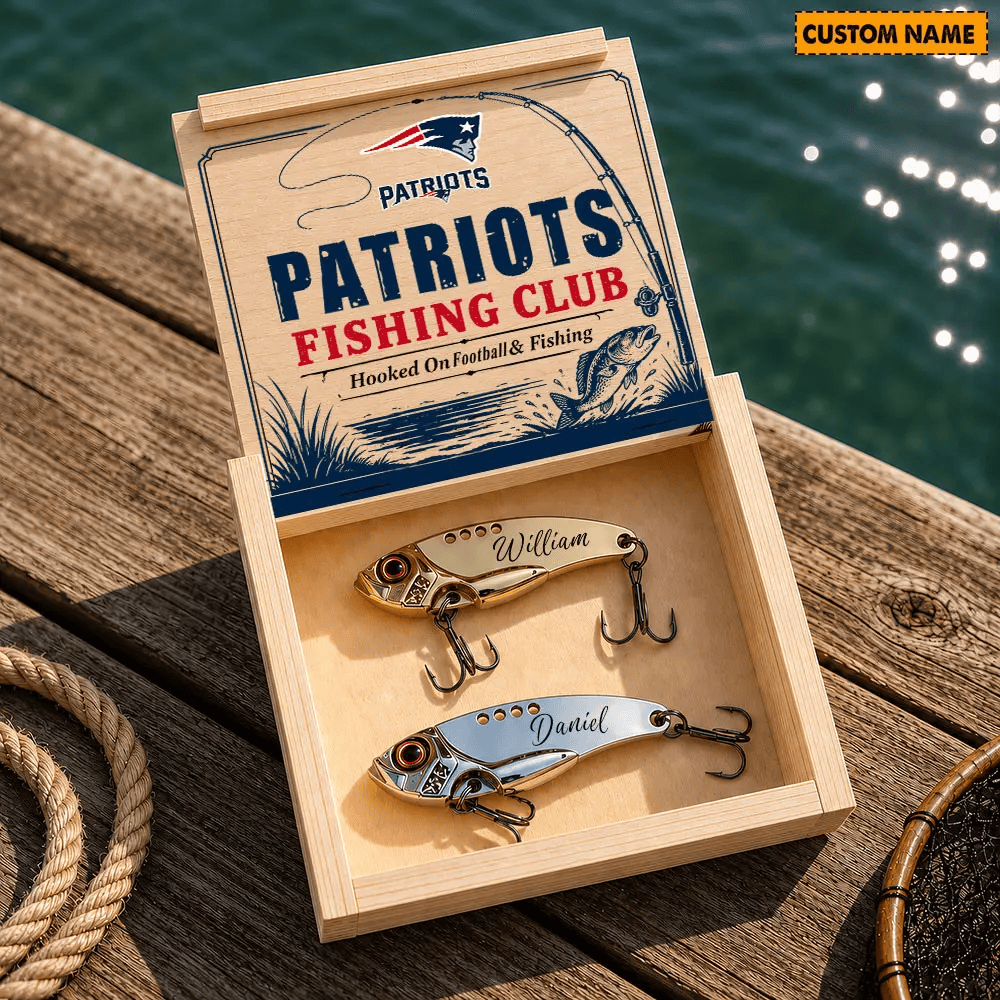 PREMIUM NFL X NE Custom Name Fishing Lure Set Gift For Fan - Limited Edition 070726