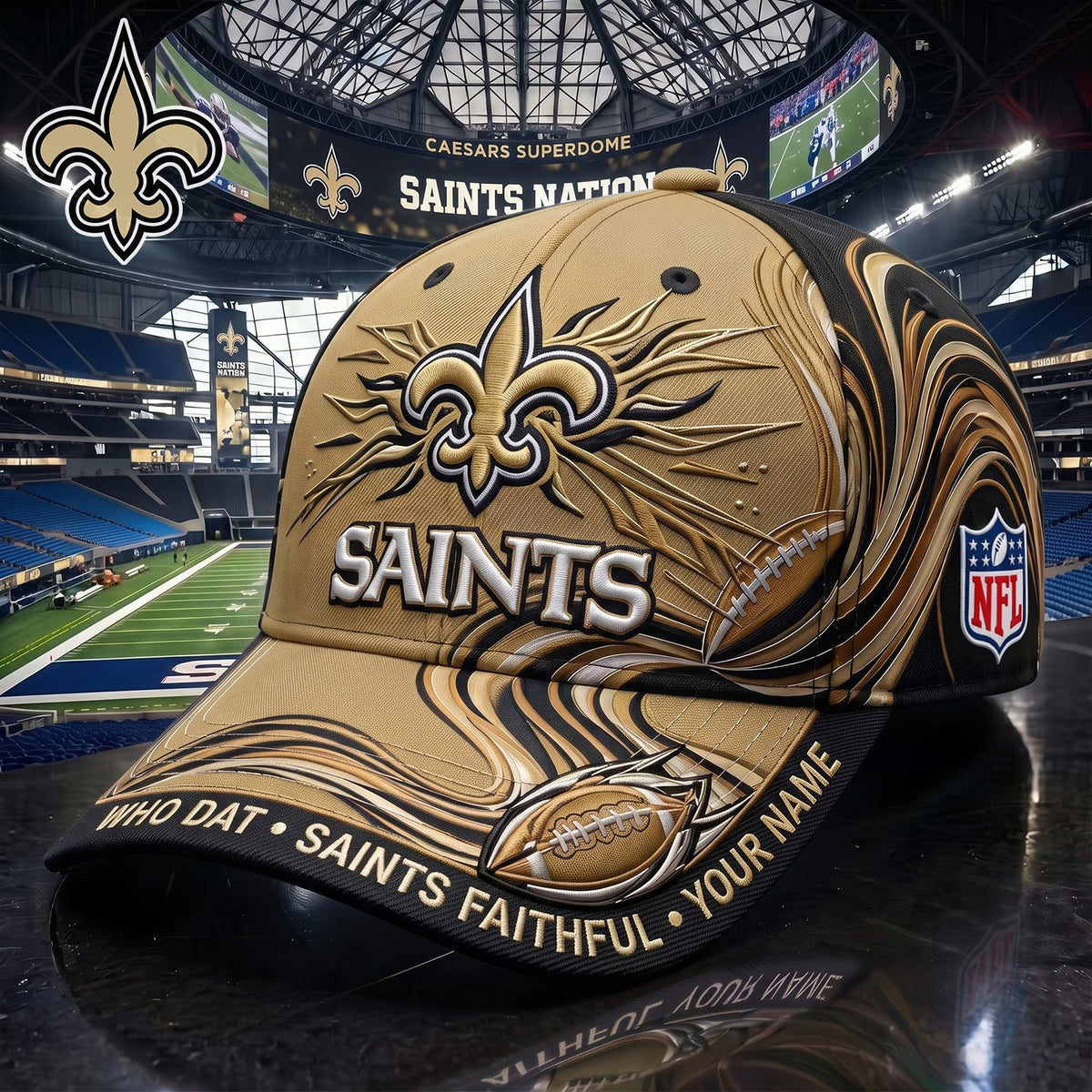 PREMIUM NFL X NO EXCLUSIVE PERSONALIZED CAP FOR GAME DAY V3