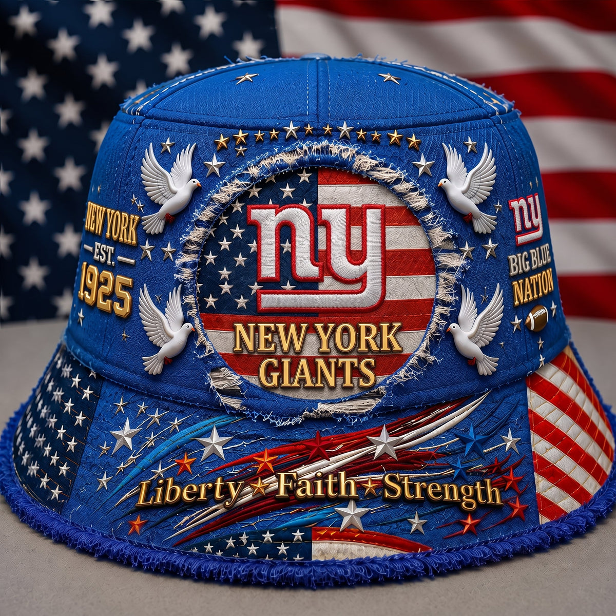 PREMIUM NFL X NYG EXCLUSIVE BUCKET HAT FOR SUMMER HOLIDAY