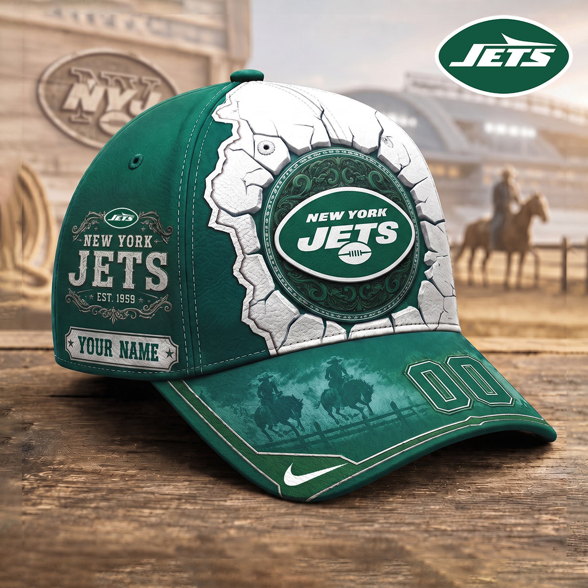 PREMIUM NFL X NYJ EXCLUSIVE Heritage Personalized Cap