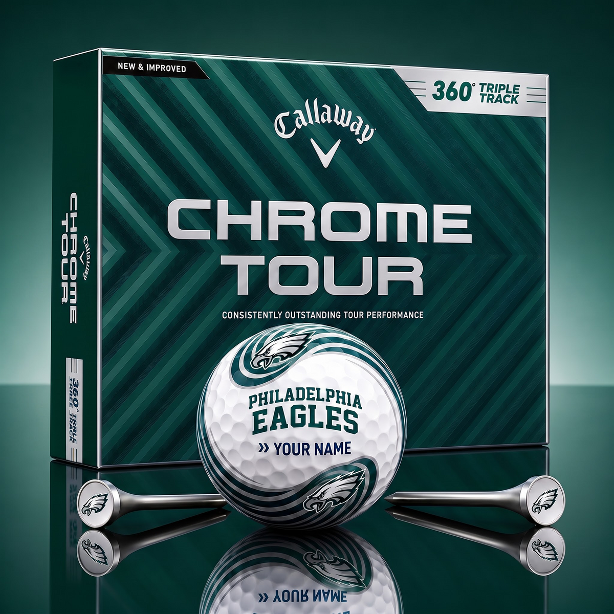 PREMIUM NFL X PE Glam-Lux PERSONALIZED TIE-Dye GOLF BALL V33 LIMITED EDTION