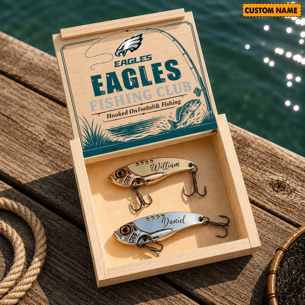 PREMIUM NFL X PHI Custom Name Fishing Lure Set Gift For Fan - Limited Edition 070726