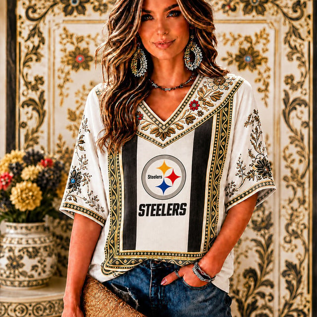 PREMIUM NFL X PS EXCLUSIVE SILK V-NECK WOMAN SHIRT LIMITED EDITION