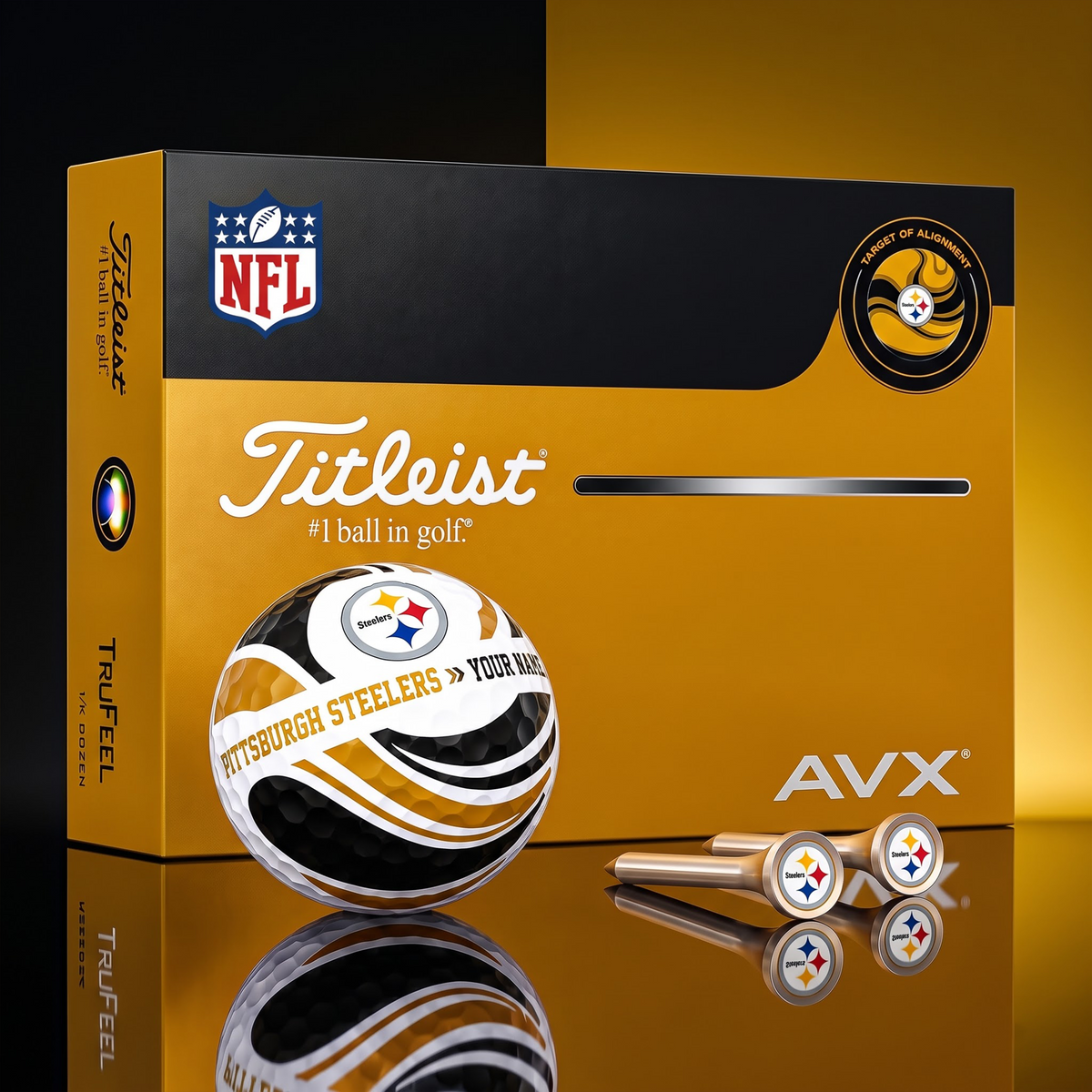 PREMIUM NFL X PS EXCLUSIVE TOURNAMENT PERSONALIZED GOLF BALL V6 COLLECTION