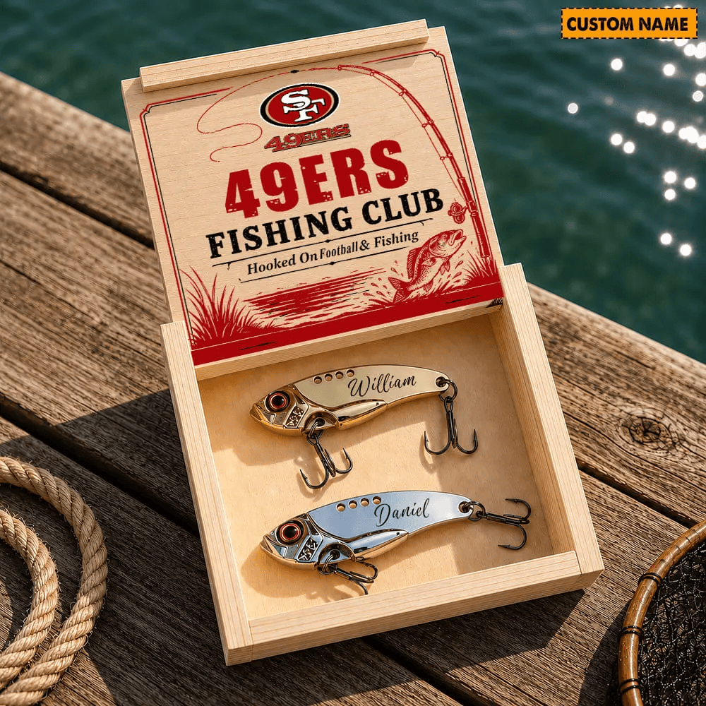 PREMIUM NFL X SF Custom Name Fishing Lure Set Gift For Fan - Limited Edition 070726