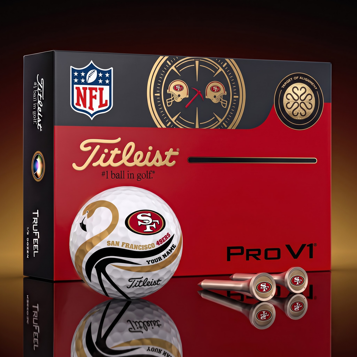 PREMIUM NFL X SF EXCLUSIVE Flamingo Custom GOLF BALL Tournament Edition