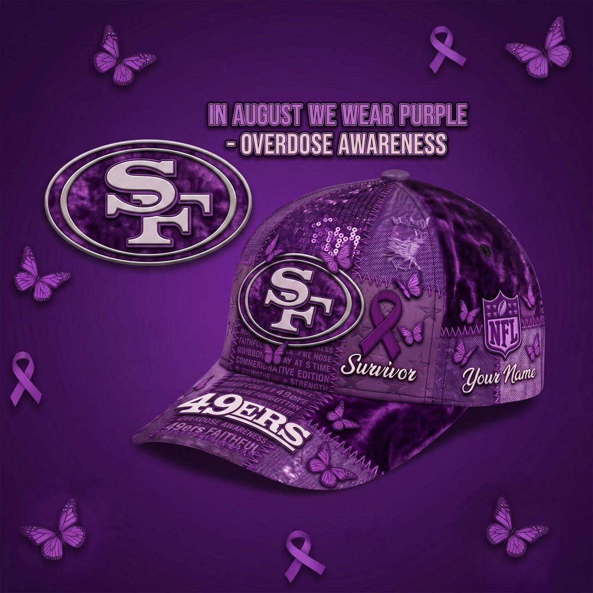 PREMIUM NFL X SF EXCLUSIVE OA PERSONALIZED CAP