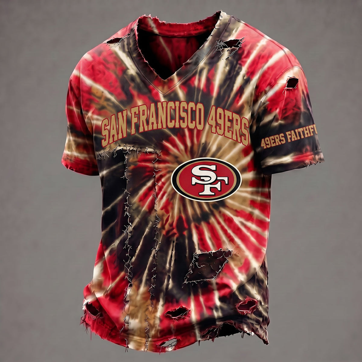 PREMIUM NFL X SF EXCLUSIVE TIE DYE VNECK-TSHIRT LIMITED EDITION
