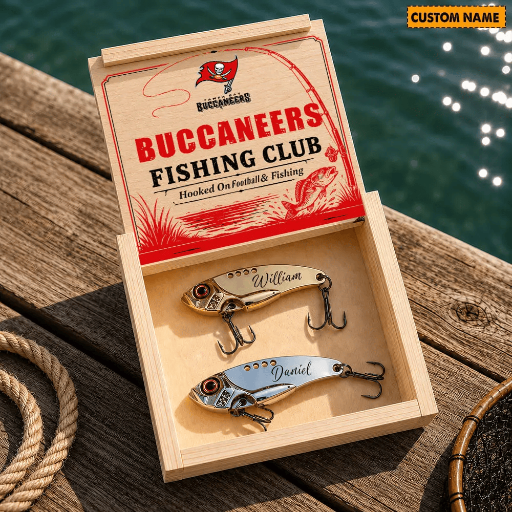 PREMIUM NFL X TB Custom Name Fishing Lure Set Gift For Fan - Limited Edition 070726