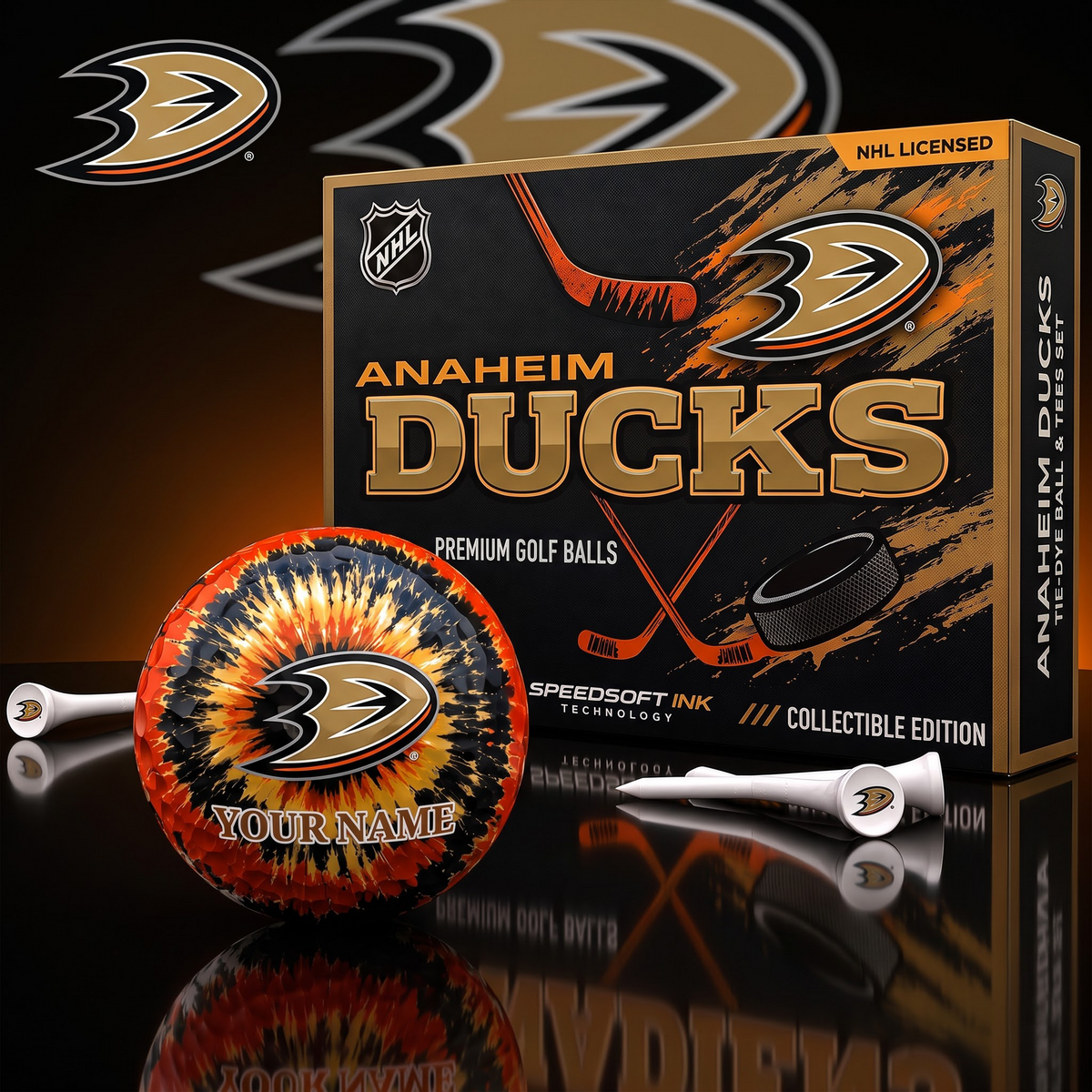 PREMIUM NHL X AD EXCLUSIVE PERSONALIZED TIE-Dye OLF BALL SET LIMITED EDTION