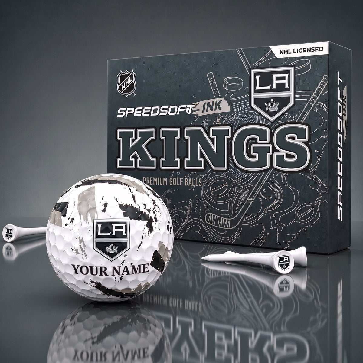 PREMIUM NHL X LAK EXCLUSIVE PERSONALIZED GOLF BALL SET LIMITED EDTION