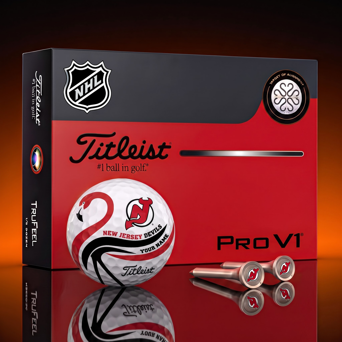 PREMIUM NHL X NJD EXCLUSIVE Flamingo Custom GOLF BALL Tournament Edition